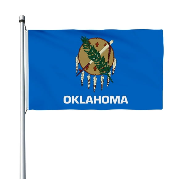 Aihccy Oklahoma State Flag with Brass Grommets Size - 3x5Ft