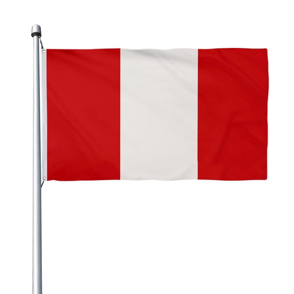 Aihccy Peru no Crest Flag with Brass Grommets Size - 3x5Ft