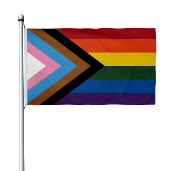 Aihccy Progress Pride Flag with Brass Grommets Size - 3x5Ft