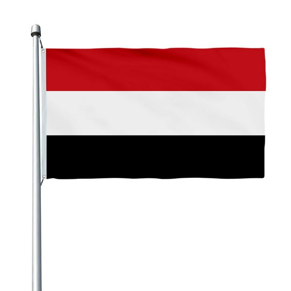 Aihccy Republic of Yemen Flag with Brass Grommets Size - 3x5Ft