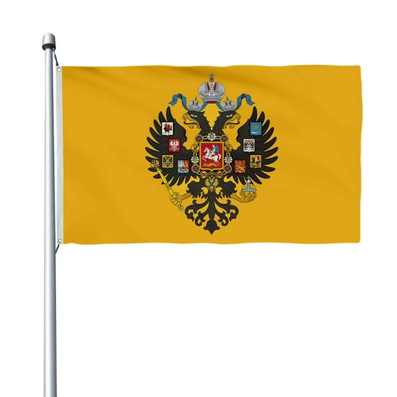 Aihccy Russian Imperial Flag with Brass Grommets Size - 3x5Ft