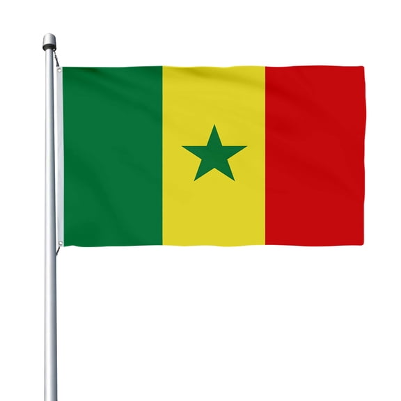 Aihccy Senegal Flag with Brass Grommets Size - 3x5Ft
