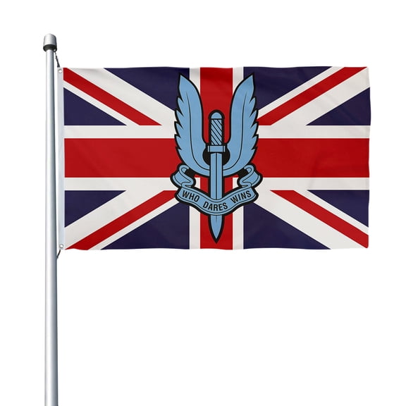 Aihccy Special Air Service UK Flag with Brass Grommets Size - 3x5Ft
