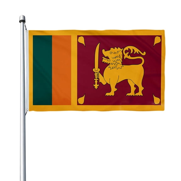 Aihccy Sri Lanka Flag with Brass Grommets Size - 3x5Ft