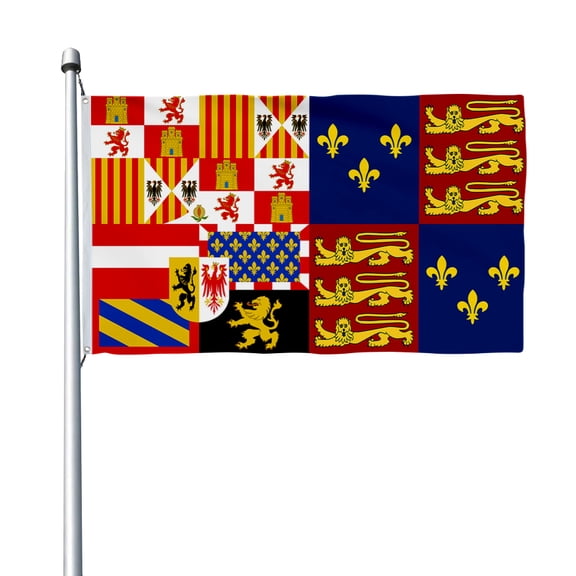 Aihccy Standard of Philip of Austria as Prince of Asturias and King Consort of England (15541556) Flag with Brass Grommets Size - 3x5Ft