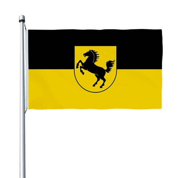 Aihccy Stuttgart City Flag with Brass Grommets Size - 3x5Ft