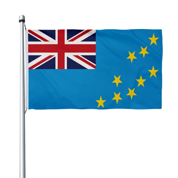 Aihccy Tuvalu Flag with Brass Grommets Size - 3x5Ft