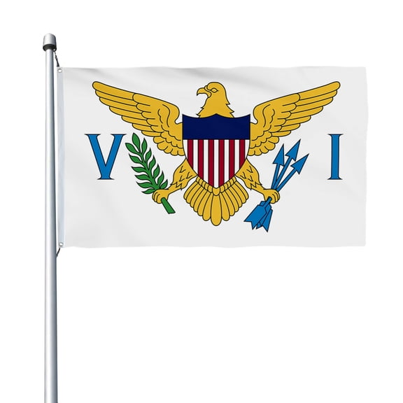 Aihccy Virgin Islands of The United States Flag with Brass Grommets Size - 3x5Ft