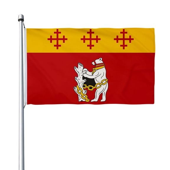 Aihccy Warwickshire Old Flag with Brass Grommets Size - 3x5Ft