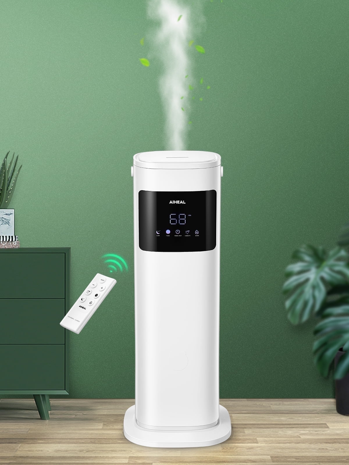 Aiheal 10.5L Cool and Warm Mist Ultrasonic Humidifier for Large Rooms