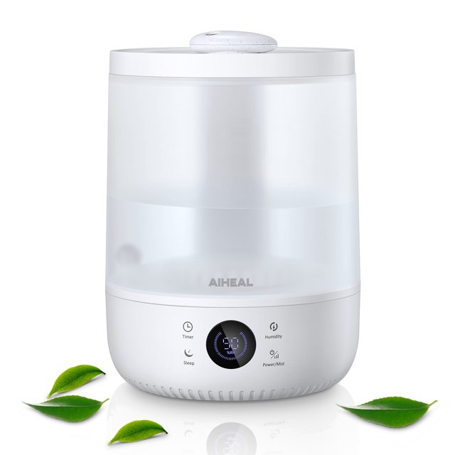 Aiheal Humidifiers for Bedroom Large Room, 4.5L Top Fill Cool Mist