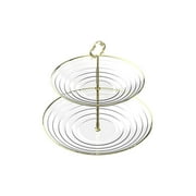 Aihimol 2 Tier Cake Stand,Dessert Stand,Cupcake Stand,Tea Party Pastry Serving Platter,Food Display Stand for Tea/Coffee/Birthday/Wedding/Women/Afternoon/Gift - White