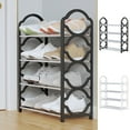 thumbnail image 1 of Aihimol 4 Tiers Stylish Metal Shoe Rack, Black, 1 of 9