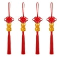 thumbnail image 1 of Aihimol 4-piece Set of New Year Decorations Dragon Red Hanging Tassels Feng Shui Ornaments Chinese Knot Decoration to Attract Wealth Chinese Knot, 1 of 7