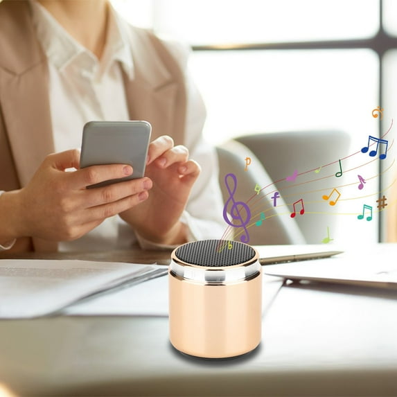 Aihimol 5.0 Version Bluetooth Speaker Outdoor Mini Portable Battery Capacity 502mah Wireless ,Brief Design Perfect Mini Speaker for ShowerRoom Metal Gift Battery Capacity Bluetooth