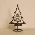 thumbnail image 1 of Aihimol 5.5 Inch Christmas Tealight Candle Holders Set, Iron Metal Christmas Tree Candle Holder, Christmas Table Decoration For Christmas Tabletop Home Party Table Mantel Decorations, 1 of 8