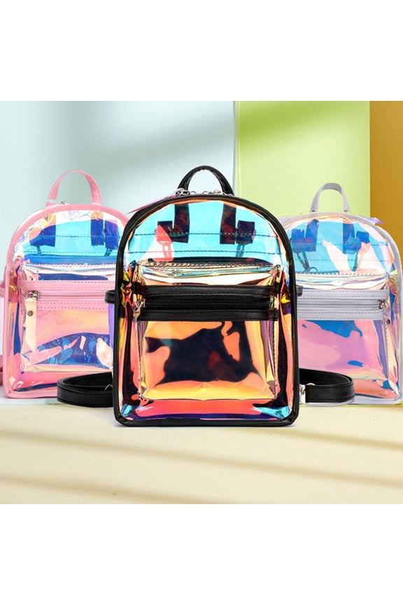 Backpack One Shoulder Messenger Two Back Transparent Multipurpose Travel Bag, Clear Vinyl Beach Bag, Ball Game Concert Clear Bag, Stadium, Outdoor, Beach, Pool