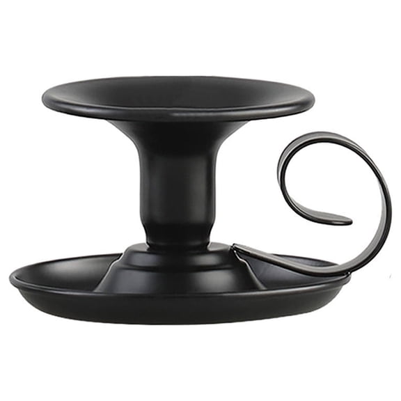 Aihimol Black Candle Holders for Candlesticks,Taper Candle Holders Small Candlestick,Thicker Metal Candle Sticks Set for Wedding Christmas Party Dining Table Decor,2Pcs