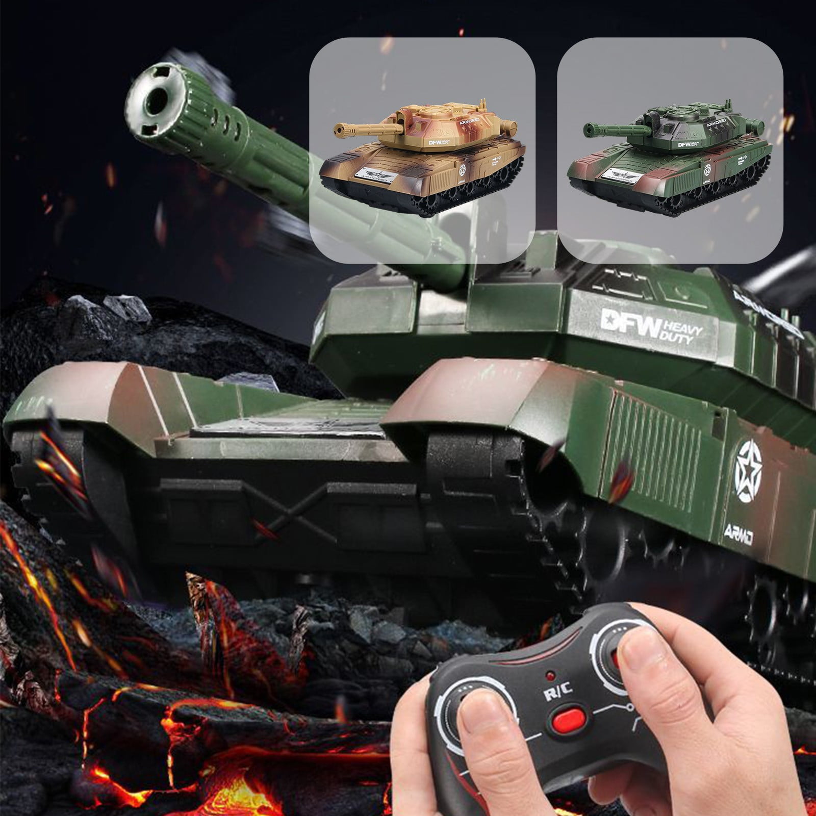 Aihimol Children's Remote Control Tank Car Electric Remote Control Tank