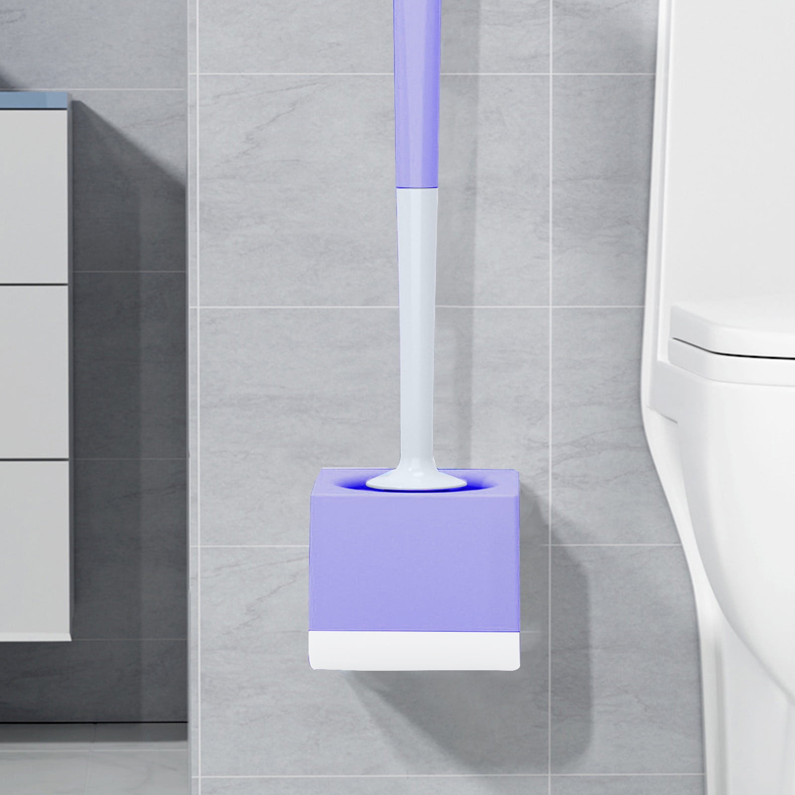 Aihimol Compact Wall Mounted Toilet Brush, Space Saving And 360° Deep Cleaning No Dead Angle ...