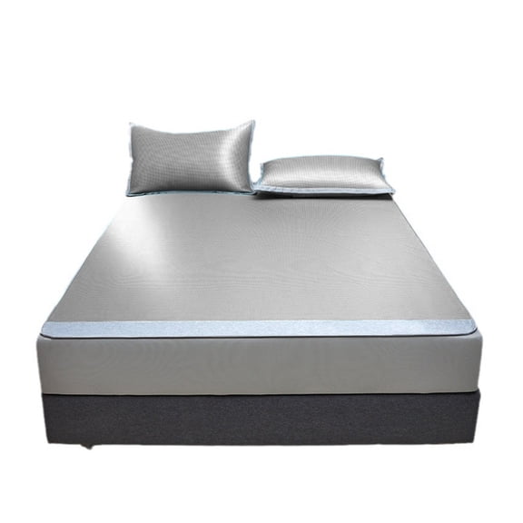 Aihimol Cool Feeling ice Silk Cool mat Three Piece Bed Sheet Set Machine Washable Summer Folding air Conditioning Soft mat