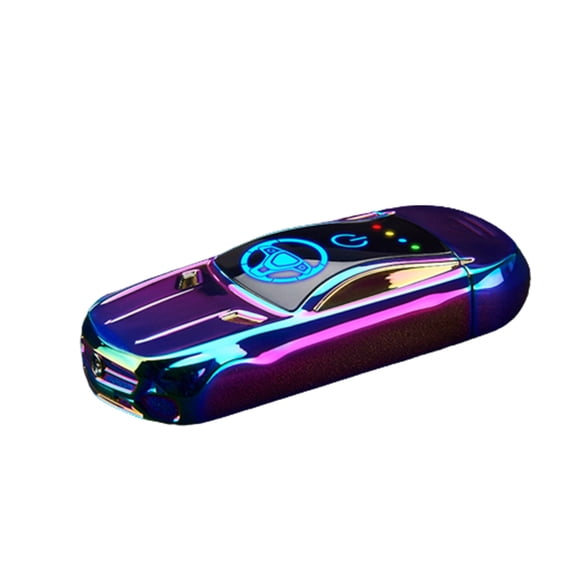 Aihimol Cool Sports Car Lighter,Creative Windproof Lighter,Type-C Rechargeable Lighter Outdoor Windproof Cylindrical Fingerprint Sensing Lighter