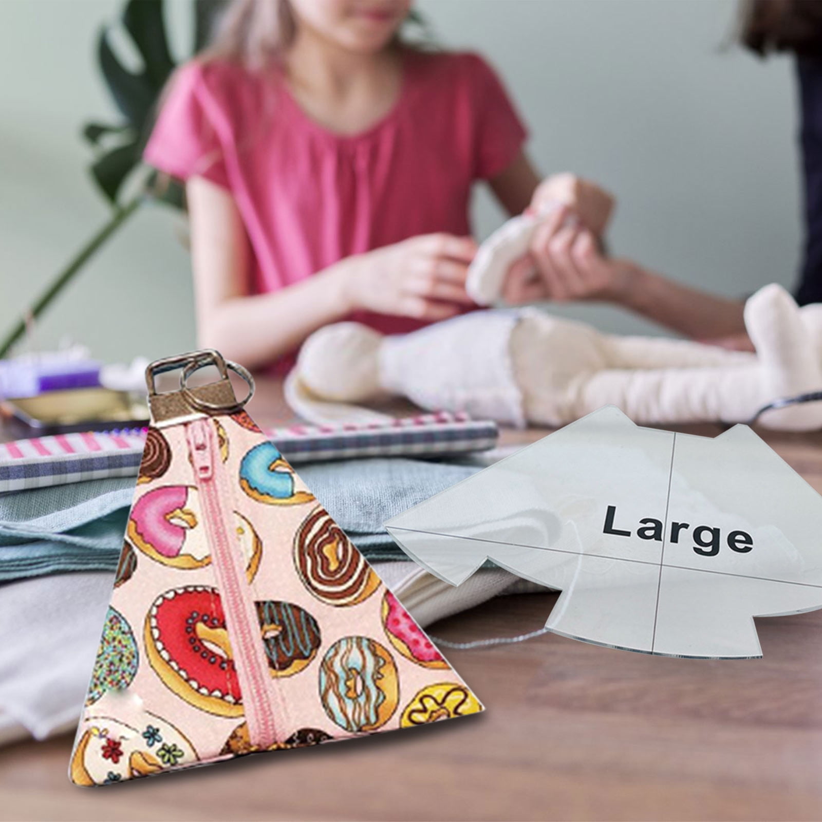 Aihimol DIY Cute Key Bag Wallet Sewing Template Ruler,Beginner's ...