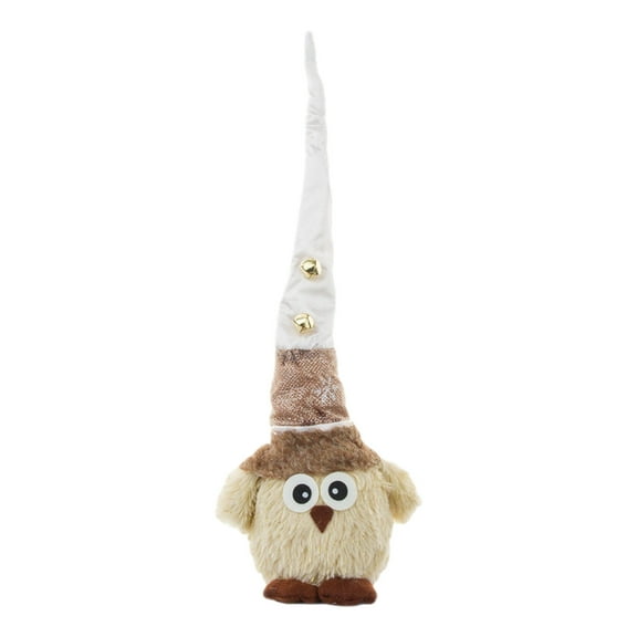 Aihimol Decoration Owl Gnome Figures with LED Light for Autumns and Christmas Decor Gift Autumns Decoration LED Light Christmas Decoration Indoor Decoration Owl Gnome