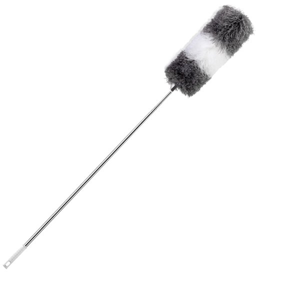 Aihimol Duster With Extension Pole-Stainless Steel-114 in Extra Long Microfiber Microfiber Full Duster-Duster Can Be Bent in Any Direction- Stainless Steel Telescop