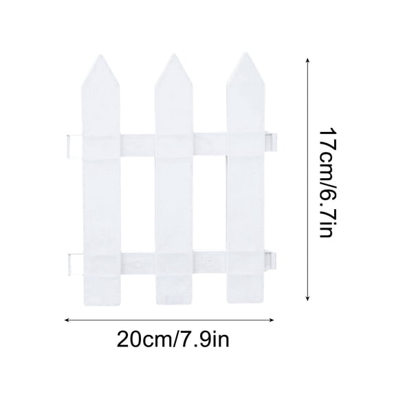 Aihimol Garden Fence Insert White Plastic Fence Garden Picket Fence Edgings Lawn Flowerbeds Plant Borders Decorative Garden Yard