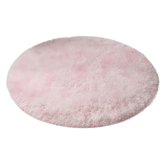 Aihimol Girl Round Rug Carpet with Rubber Backing,Cute Fuzzy Plush Rug For Teen Girls Room,Nursery Room, Dorm,Room Decor For Baby Bedroom
