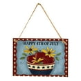 thumbnail image 1 of Aihimol Independence Day Hanging 4th of July Wooden Crafts Ornament,American Patriotic Wood Listing Decoration Signs for Front Door Home Kitchen Porch Wall, 1 of 8