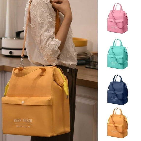 Aihimol Insulated with Shoulder Strap Oxford Large Lunch Bag