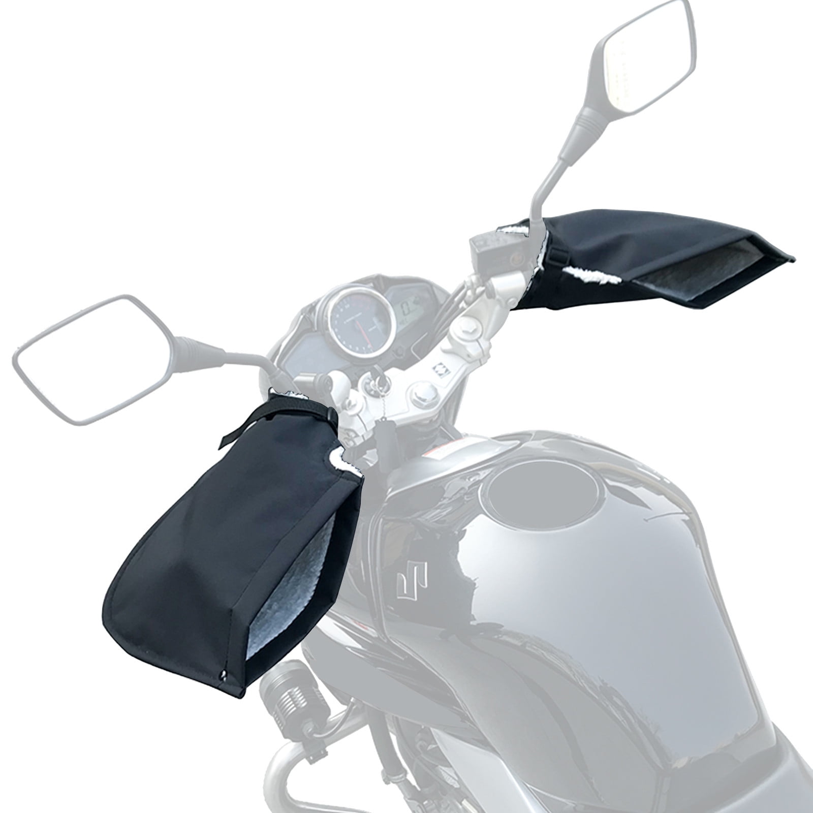 Motorcycle Handlebar Muffs – Water-Resistant & Fleece Lined – Winter Hand Warmers For Bikes & Snowmobiles