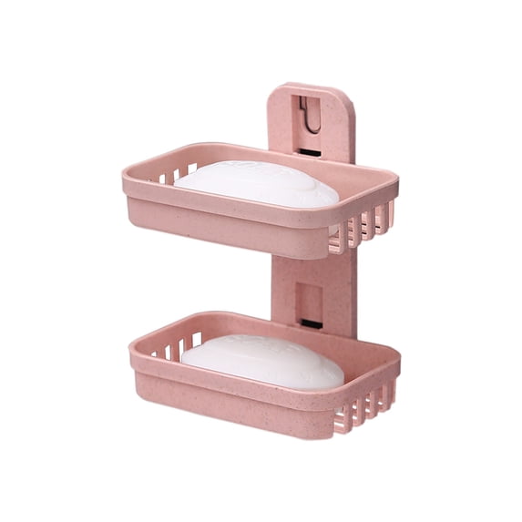 Aihimol Multipurpose Kitchen Bathroom Shelf Wall Holders Storage Rack Bathroom Rack Storage Box Strong Adhesive Sticker Shower Rack Shelf - 2 Soap Box-