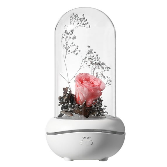 Aihimol Night Light Mist Diffusers Light Aroma Diffuser Everlasting Flower LED Rose Humidifier Silk Rose Flower Lamp Diffuser Rose Eternal Flower