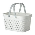 thumbnail image 1 of Aihimol Plastic Organizer Storage Baskets with Handles, Shower Caddy Bins Organizer for Bathroom and kitchen (White), 1 of 6