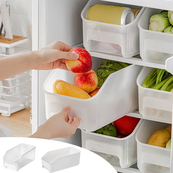 Aihimol Plastic Storage Bins With Lids – Perfect Kitchen Organization Or Pantry Storage – Fridge/Cabinet Organizers