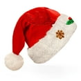 thumbnail image 1 of Aihimol Plush Santa Hat,Funny Christmas Hats For Children & Adults Christmas Hat,Sequin Style Xmas Holiday Hat,Unisex Velvet Classic Santa Hat For Christmas New Year, 1 of 6