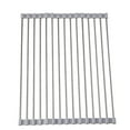 thumbnail image 1 of Aihimol Roll Over Sink Dish Drying Rack Foldable Kitchen Rolling Dish Drainer Stainless Steel Wire Drying Mat for Counters, 1 of 8