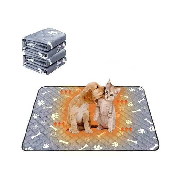 Aihimol Self Warming Cats Bed Self Heating, Cats Dog Mat, Extra Warm Thermal Pet Pad For Indoor Outdoor Pet Non-Slip Bottom Washable Light Gray 28 X 40 Inch