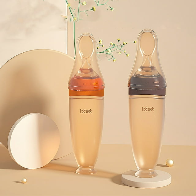 Aihimol Silicone Baby Food Dispensing Spoon Feeder Infant Squeeze Aihimol Silicone Baby Food Dispensing Spoon Feeder Infant Squeeze