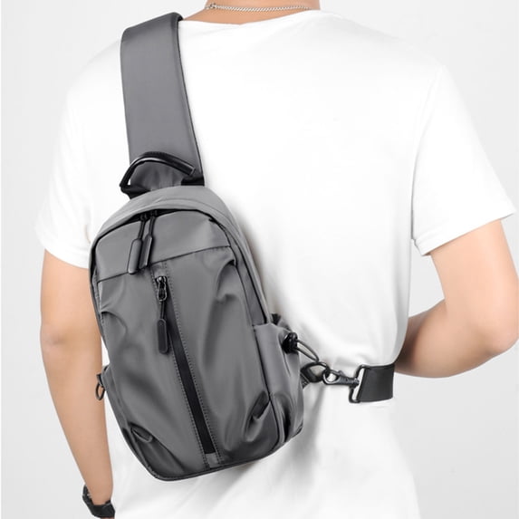 Aihimol Sling Bag Small Black Crossbody Backpack Shoulder Bag For Men Women Lightweight One Strap Backpack Sling Bag Backpack For Hiking Walking Biking Travel Bag