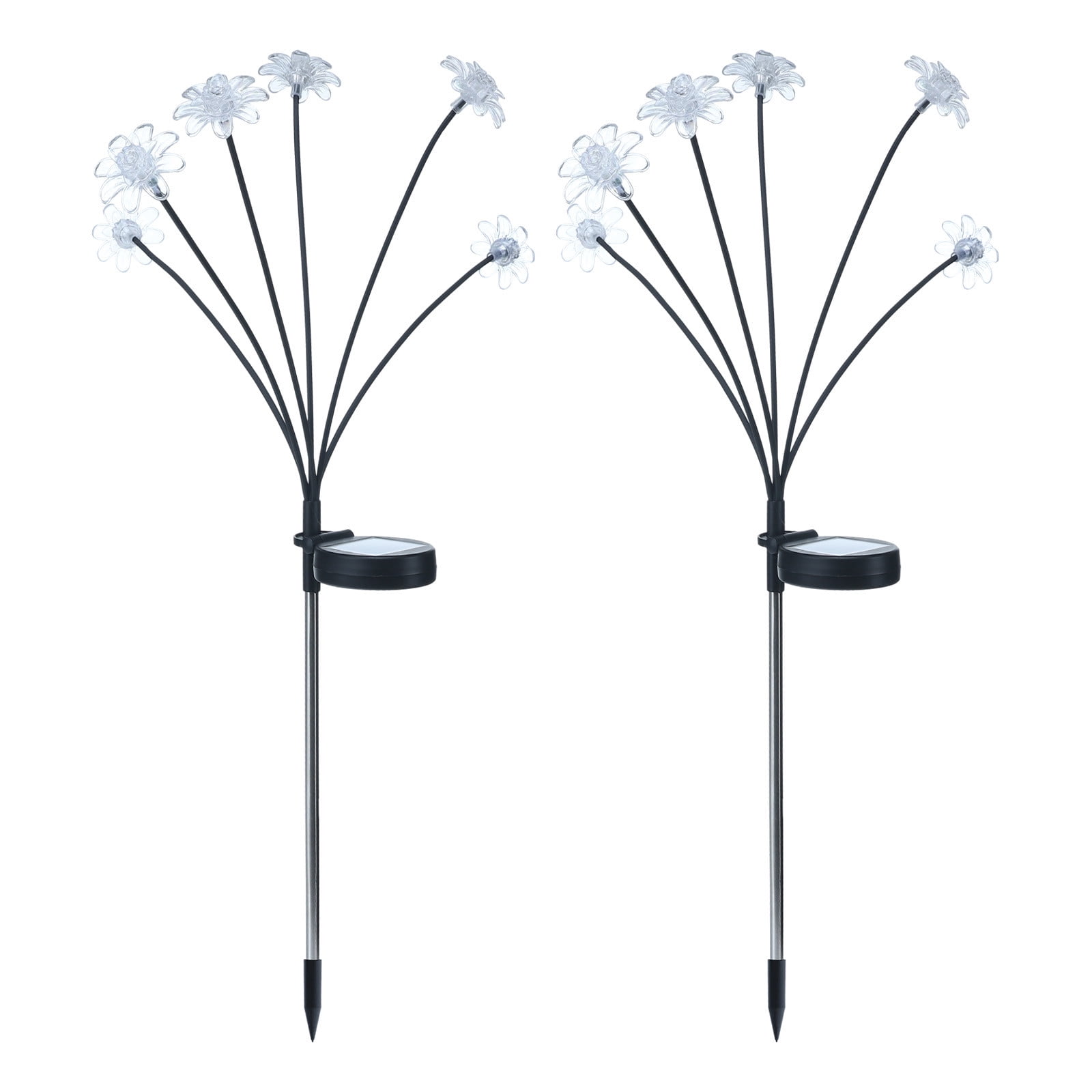 Aihimol Solar Garden Lights 6 Head Floral Sway Light Solar Light