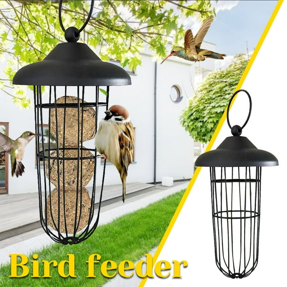 Aihimol Squirrel Proof Bird Feeder,Metal Mesh Bird Feeders for Outdoors Hanging,Gravity Protection Squirrel Proof Wild Bird Feeders with Finch Cardinal Chickadee