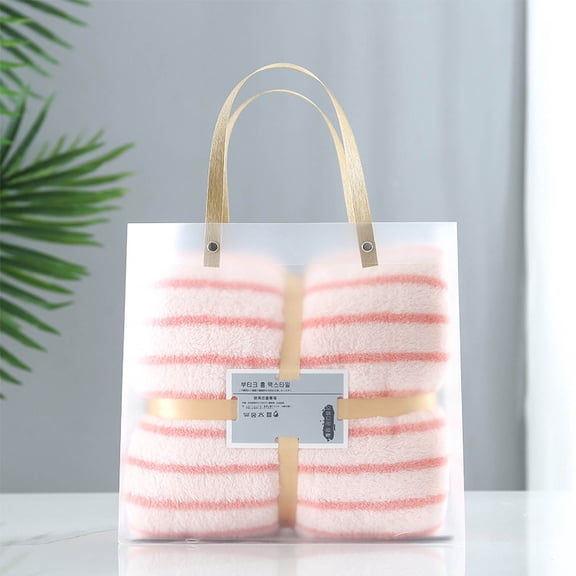 Aihimol Striped Coral Velvet Bath Towel, Microfiber Household Strong Water Absorption And Quick Drying Baby Beach Towel