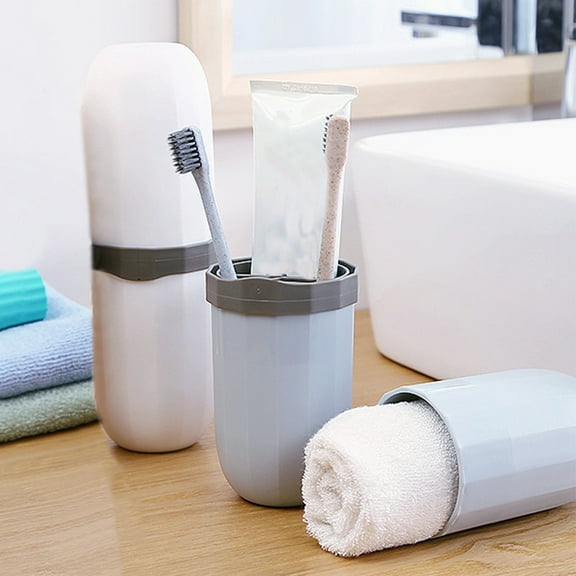 Aihimol Travel Toothbrush Cup Capsule Wash Gargle Cup Toothpaste