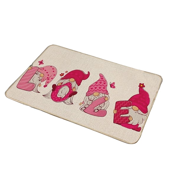 Aihimol Valentines Day Door Mat Valentines Welcome Mats Outdoor for Front Door Valentine Gnomes Love Hearts Gifts Non Slip Doormat indoor Entryway Floor Rug for Outsi