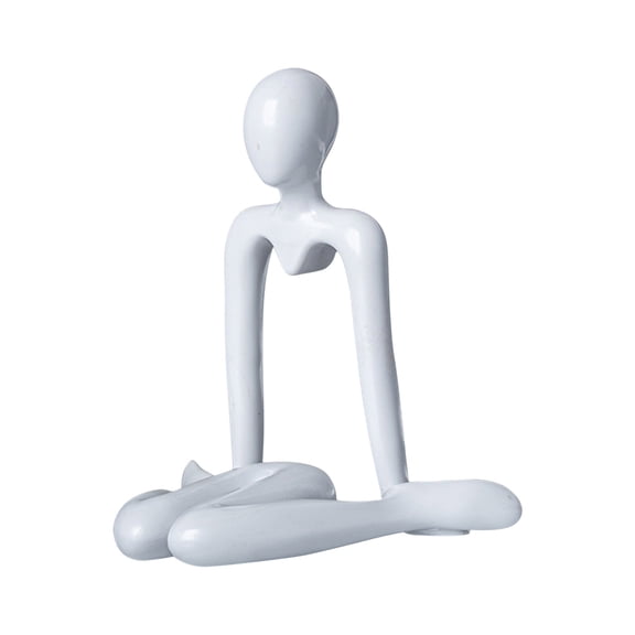Aihimol White Thinker Figurines,Abstract Bookshelf Figures,White Statues for Home Decor,Abstract Art Decorations Accessories,Desk Decor for Women