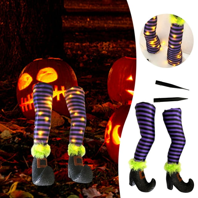 Aihimol Witch Legs 2Pcs Halloween Yard Stakes 12.6 Inches Outdoor